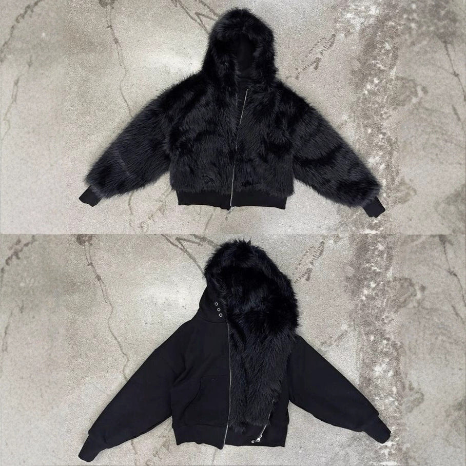 Zippered Fleece-lined Couples Hoodie