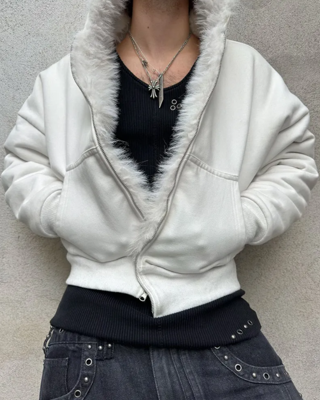 Zippered Fleece-lined Couples Hoodie