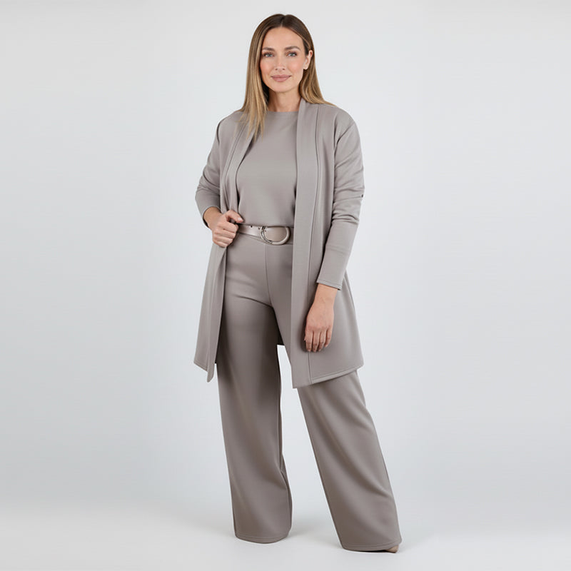 Elegant Long Cardigan 3-Piece Set